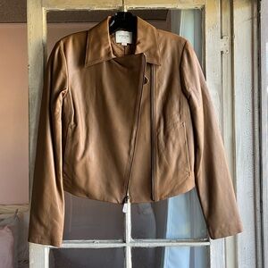 Vince 20th Anniversary Classic Zip Front Leather Jacket